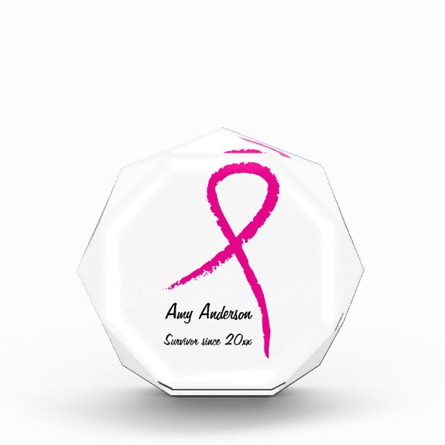 Breast Cancer Pink Ribbon Survivor Award (Front)