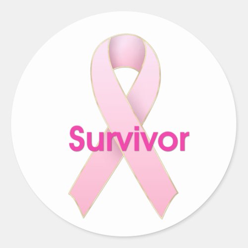 Breast Cancer Pink Ribbon _ Survivor Stickers