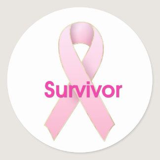 Breast Cancer Pink Ribbon - Survivor Stickers