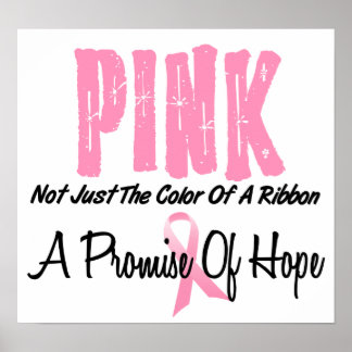 Breast Cancer Pink Ribbon Symbol of Hope Poster