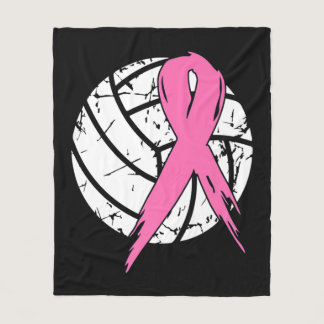Breast Cancer Pink Ribbon Volleyball Awareness Cos Fleece Blanket
