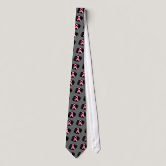 Breast Cancer Pink Ribbon With Scribble Tie