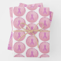 12 Sheets 28 * 20 Inches Breast Cancer Awareness Wrapping Paper, Pink  Ribbon Printed Gift Wrap Paper for Women Girls for Breast Cancer Charity  Event