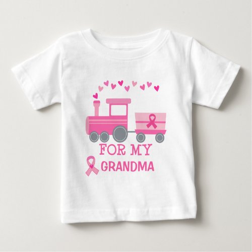 Breast Cancer Pink Train For My Grandma Tshirt