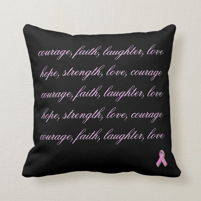 Breast Cancer Quote Throw Pillow | Zazzle