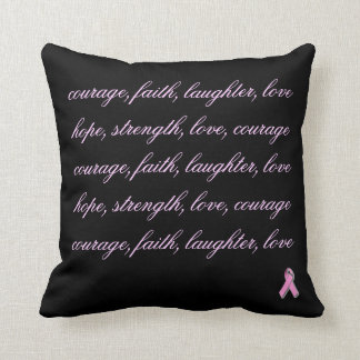 Breast Cancer Quote Throw Pillow