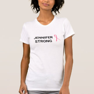 Breast Cancer Race Pink Ribbon Name Strong- Light T-Shirt