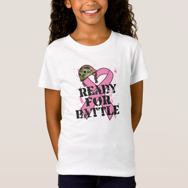 Breast Cancer Ready For Battle T-Shirt (Front)