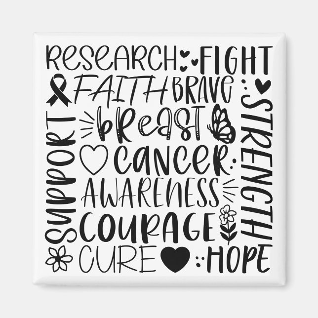 Breast Cancer Research and Fight Magnet (Front)