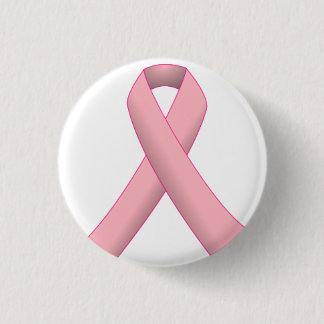 Breast Cancer Ribbon Button