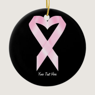 Breast Cancer Ribbon (customizable) Ceramic Ornament