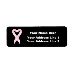 Breast Cancer Ribbon (customizable) Label