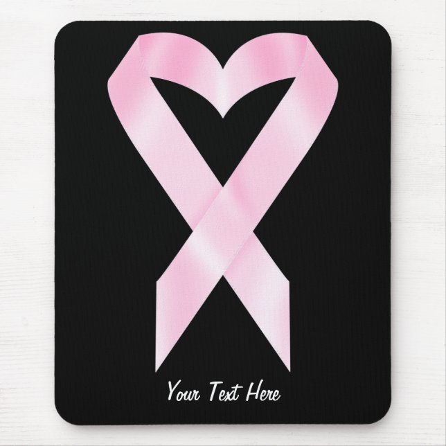 Breast Cancer Ribbon (customizable) Mouse Pad (Front)