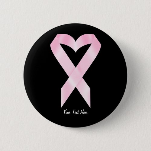 Breast Cancer Ribbon customizable Pinback Button