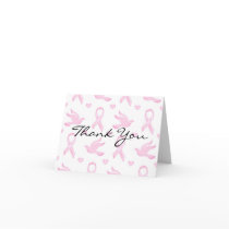 Breast Cancer Ribbon Dove Heart Thank You Card