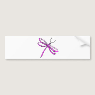 Breast Cancer Ribbon Dragonfly 1 Bumper Sticker