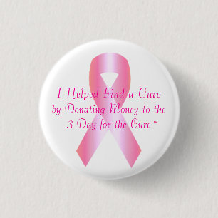 Breast-Cancer-Ribbon, I Helped Find a Cure, by ... Pinback Button