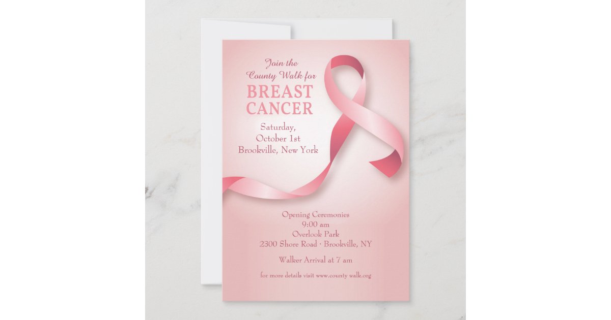 Breast Cancer Ribbon  Pink Cancer Ribbon – Funeral Program-Site Funeral  Programs & Templates