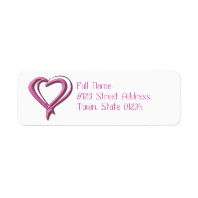 Breast Cancer Ribbon Mailing Labels (Front)