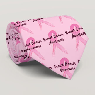 Breast Cancer Ribbon of Hope Neck Tie