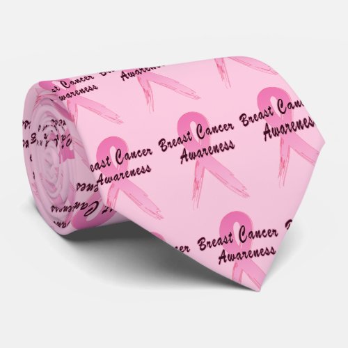 Breast Cancer Ribbon of Hope Neck Tie