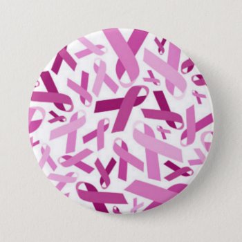 Breast Cancer Ribbon Plain Button by ebhaynes at Zazzle