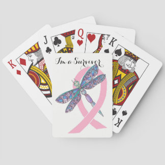 Breast Cancer Ribbon Poker Cards