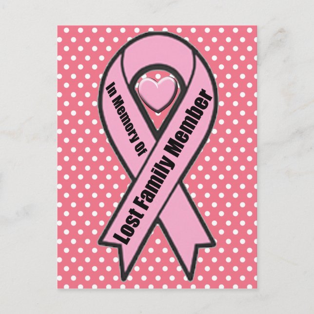 Breast Cancer Ribbon Postcard (Front)