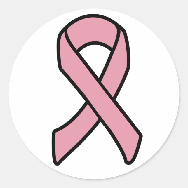 Breast Cancer Ribbon Sticker - Customized (Front)