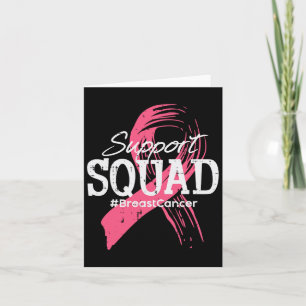 Breast Cancer Ribbon Support Squad Awareness Men W Card