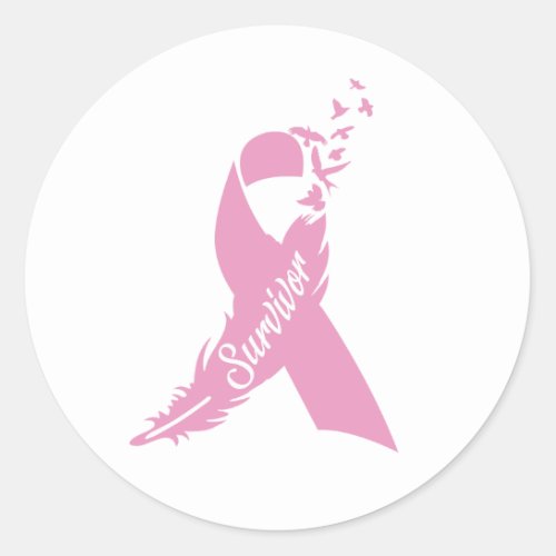 Breast Cancer Ribbon Survivor Stickers
