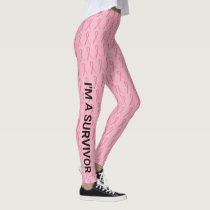 Breast Cancer Run Your Name Double Sid Pink Ribbon Leggings