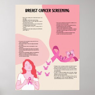 Breast cancer screening medical poster