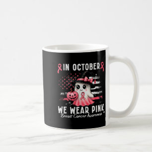 Breast Cancer Shirt For Women In October We Wear N Coffee Mug