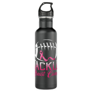 Breast Cancer Shirts For Women Tackle Cancer Footb Stainless Steel Water Bottle