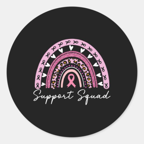 Breast Cancer Shirts Support Squad Breast Cancer A Classic Round Sticker