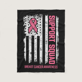 Breast Cancer Shirts Support Squad Breast Cancer A Fleece Blanket