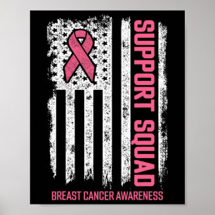 Breast Cancer Shirts Support Squad Breast Cancer A Poster