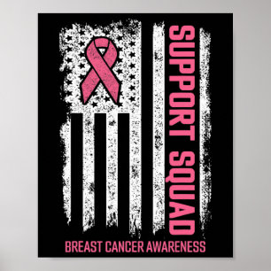 Breast Cancer Shirts Support Squad Breast Cancer A Poster