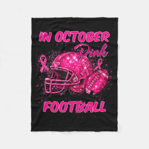 Breast Cancer Shirts Women In October We Wear Nk F Fleece Blanket