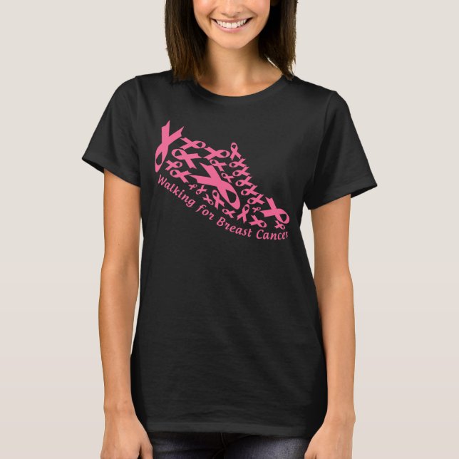 breast cancer shoes T-Shirt (Front)