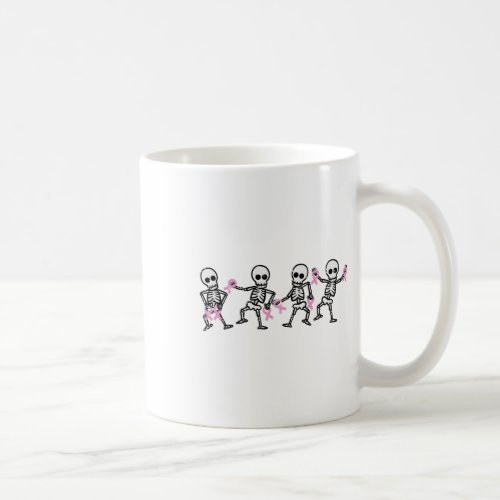 Breast Cancer Skeletons Dancing Awareness Men Wome Coffee Mug