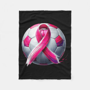 Breast Cancer Soccer Ball Nk Ribbon Kick For A Fleece Blanket