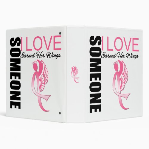 Breast Cancer Someone I Love Earned Her Wings Binder