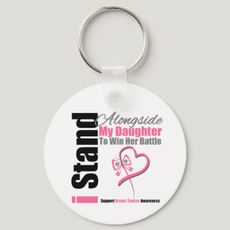 Breast Cancer Stand Alongside My Daughter Keychain