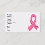 Breast Cancer Stylish Ribbon Business Card