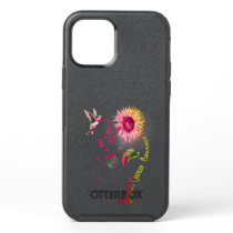 Breast Cancer Sunflower Hummingbird  OtterBox Symmetry iPhone 12 Pro Case