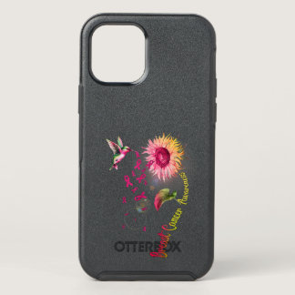Breast Cancer Sunflower Hummingbird  OtterBox Symmetry iPhone 12 Pro Case