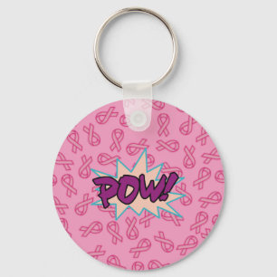 Breast Cancer Super Hero Keychain