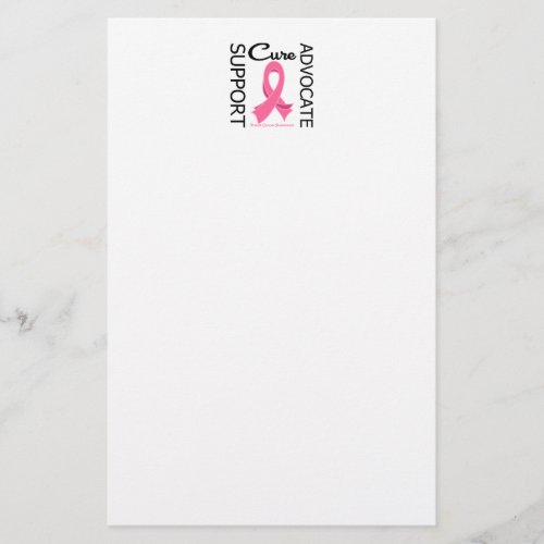 Breast Cancer Support Advocate Cure Stationery